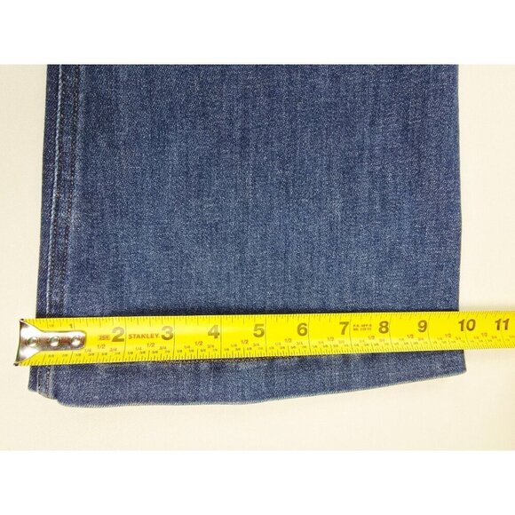 Spanx Size Small Womens 34" Inseam Flare Two Back Pockets Pull Up Blue Jeans - Picture 8 of 11